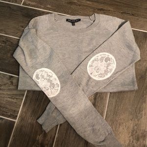 Patch Sleeved Sweater